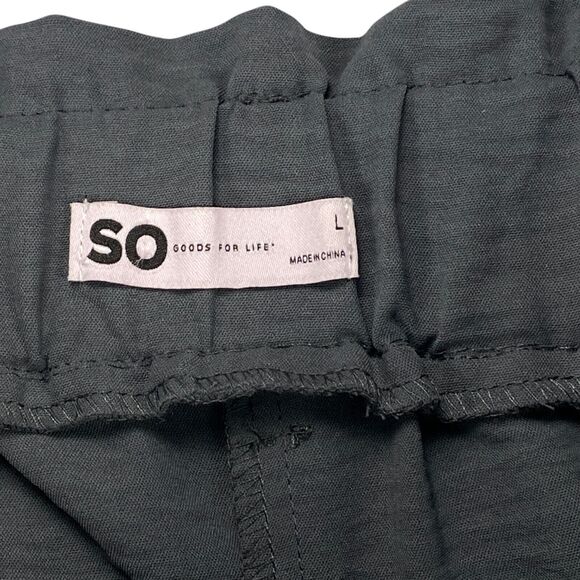SO Paperbag Taper Pants Size Women's L Out Of Office Charcoal Price $44 - Picture 5 of 16